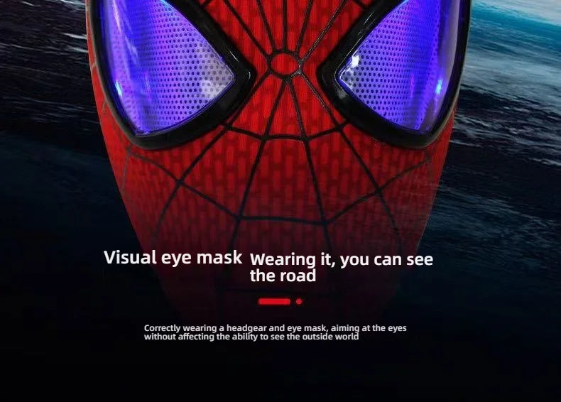 Marvel Spiderman Mask With Hard Face Shell & Magnetic Eyes Hero VenomScreen Printed Fabric 3d Webs Manual version Cos Gift