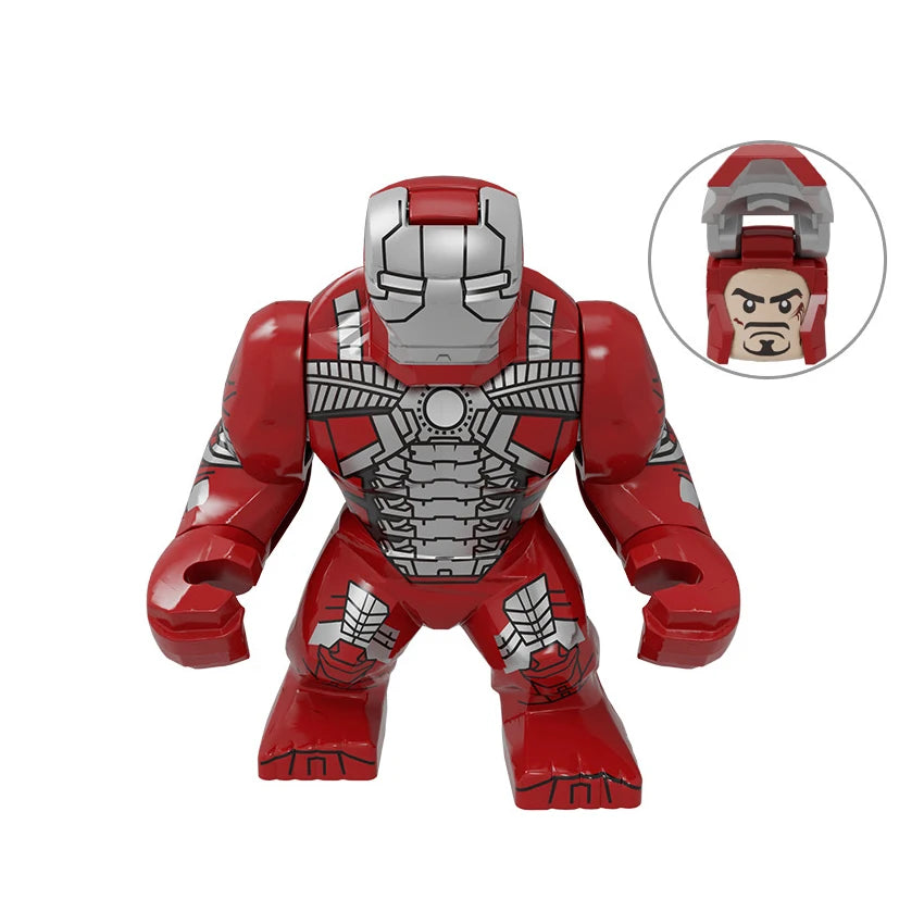 Hot Marvel movie Avengers DIY superhero 3D model character set building block assembly toy children's birthday gift boy girl