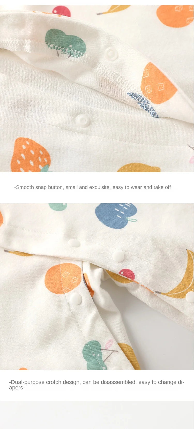 Newborn Baby Bottoming Climbing Clothes Autumn Pajamas Super Cute Baby Bodysuit Spring and Autumn