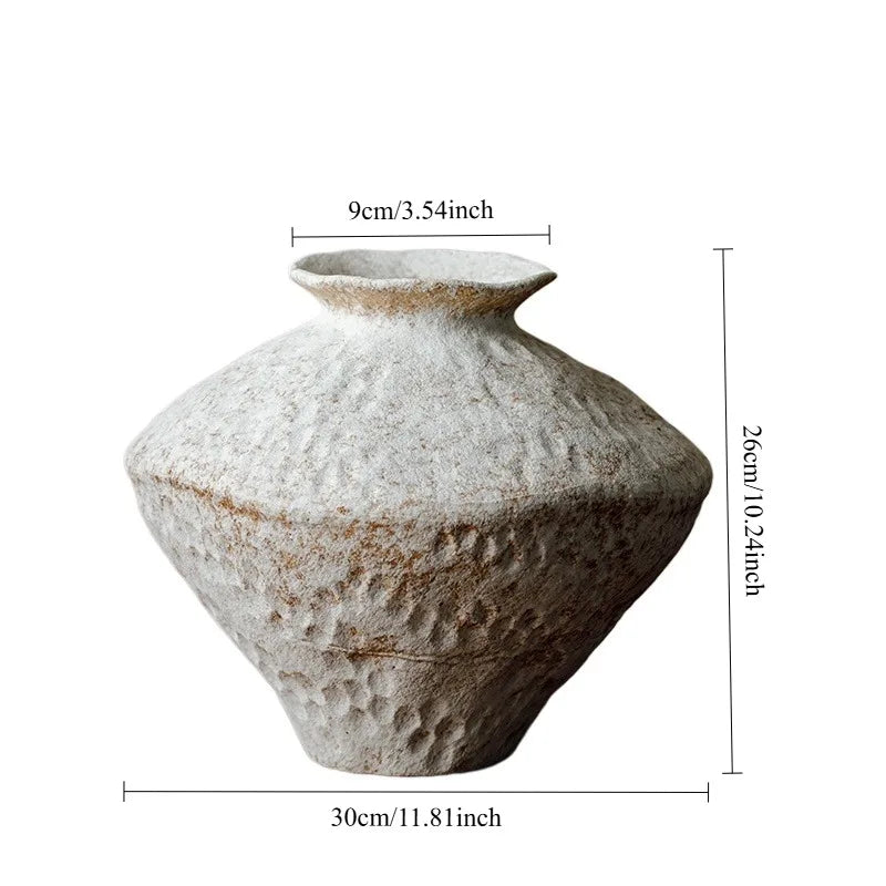Ceramics Vintage Living Room Vases Retro Classic Simple Art Bedroom Tabletop Vase Creative Design Modern Home Decoration