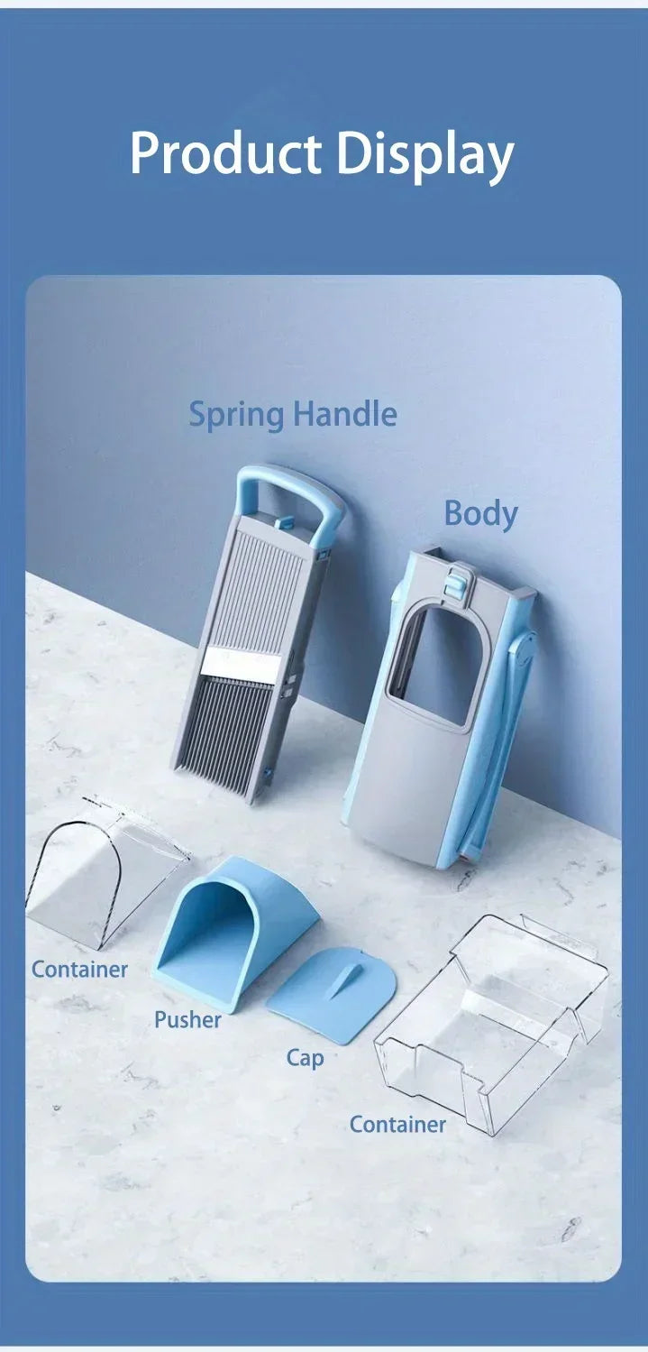 1 Multifunctional Vegetable and Fruit Slicer and Grater Set - Efficiently Chop, Grate and Slice Potatoes and More Kitchen Tools