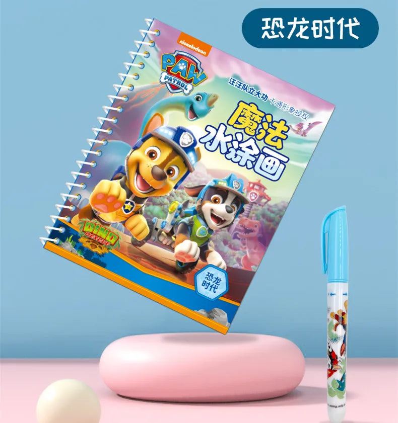 Paw Patrol Chase Reusable Coloring Book Magic Water Painting Books Sensory Children Early Education Toys Water Drawing Book Toy