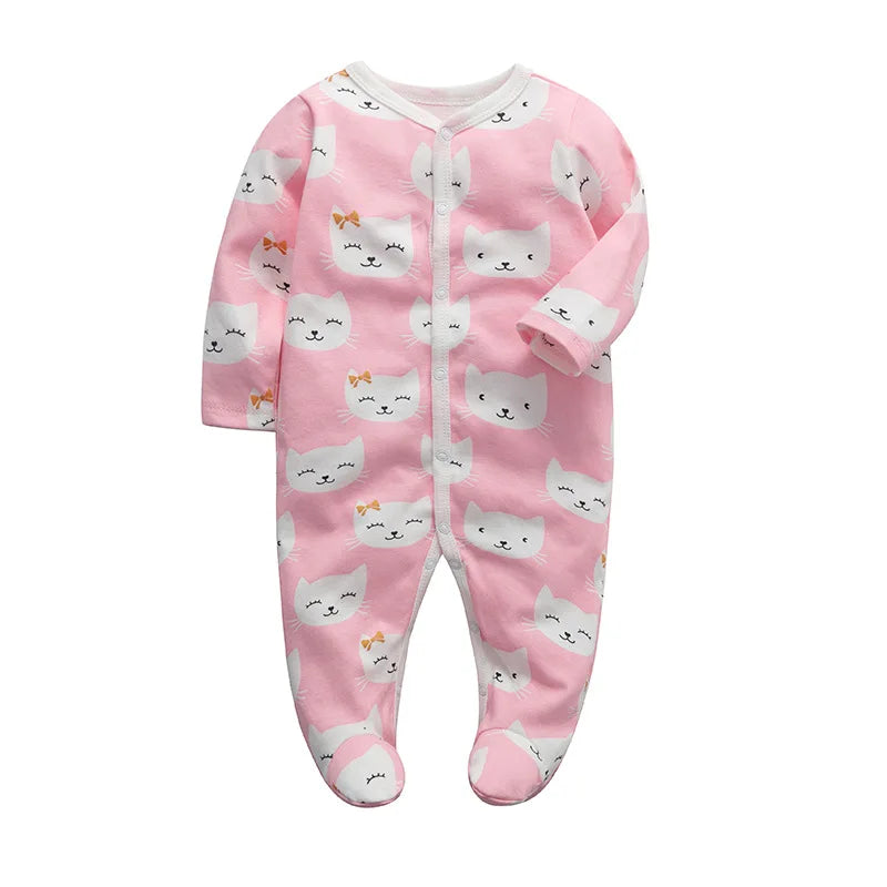 Newborn Infant Baby Boy Girl Jumpsuit 3-12Months Solid Color Long Sleeve Romper Casual Fall Spring Toddelr Clothing Baby Clothin