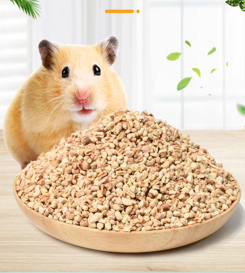 500 جرام من كوز الذرة الطبيعي الصالح للأكل، فراش الهامستر، لوازم المرحاض، مزيل العرق، نشارة الخشب، القنفذ، شينشيلا، حشو القفص الدافئ في الشتاء