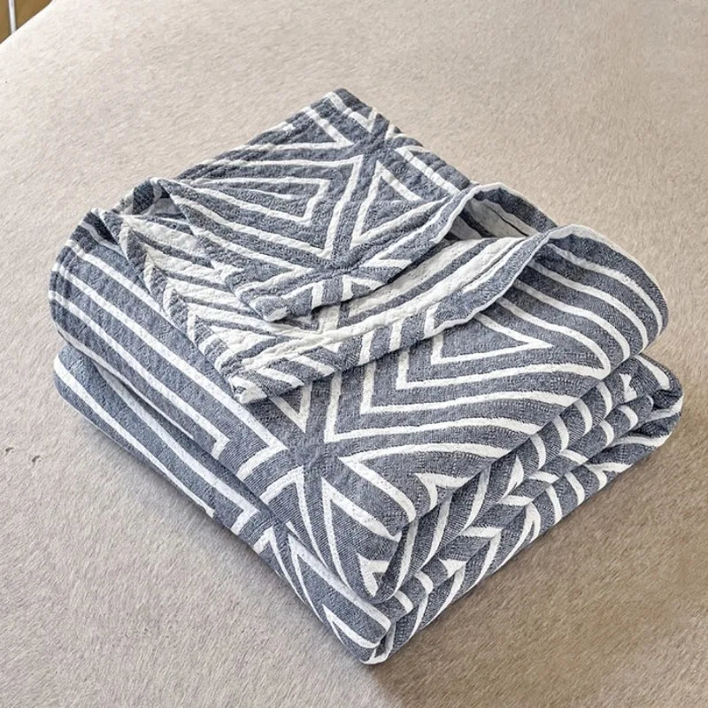 2025 Japanese-style cotton washed cotton towel quilt, three-layer gauze thin summer cool quilt, office nap blanket, sofa blanket