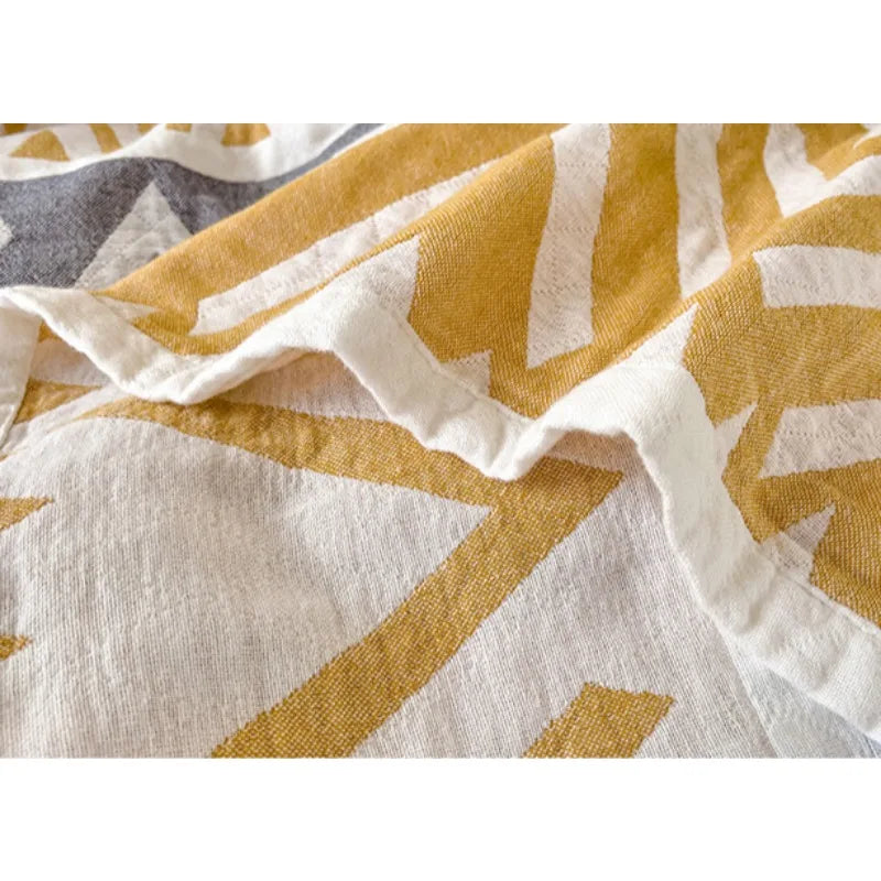 2025 Japanese-style cotton washed cotton towel quilt, three-layer gauze thin summer cool quilt, office nap blanket, sofa blanket