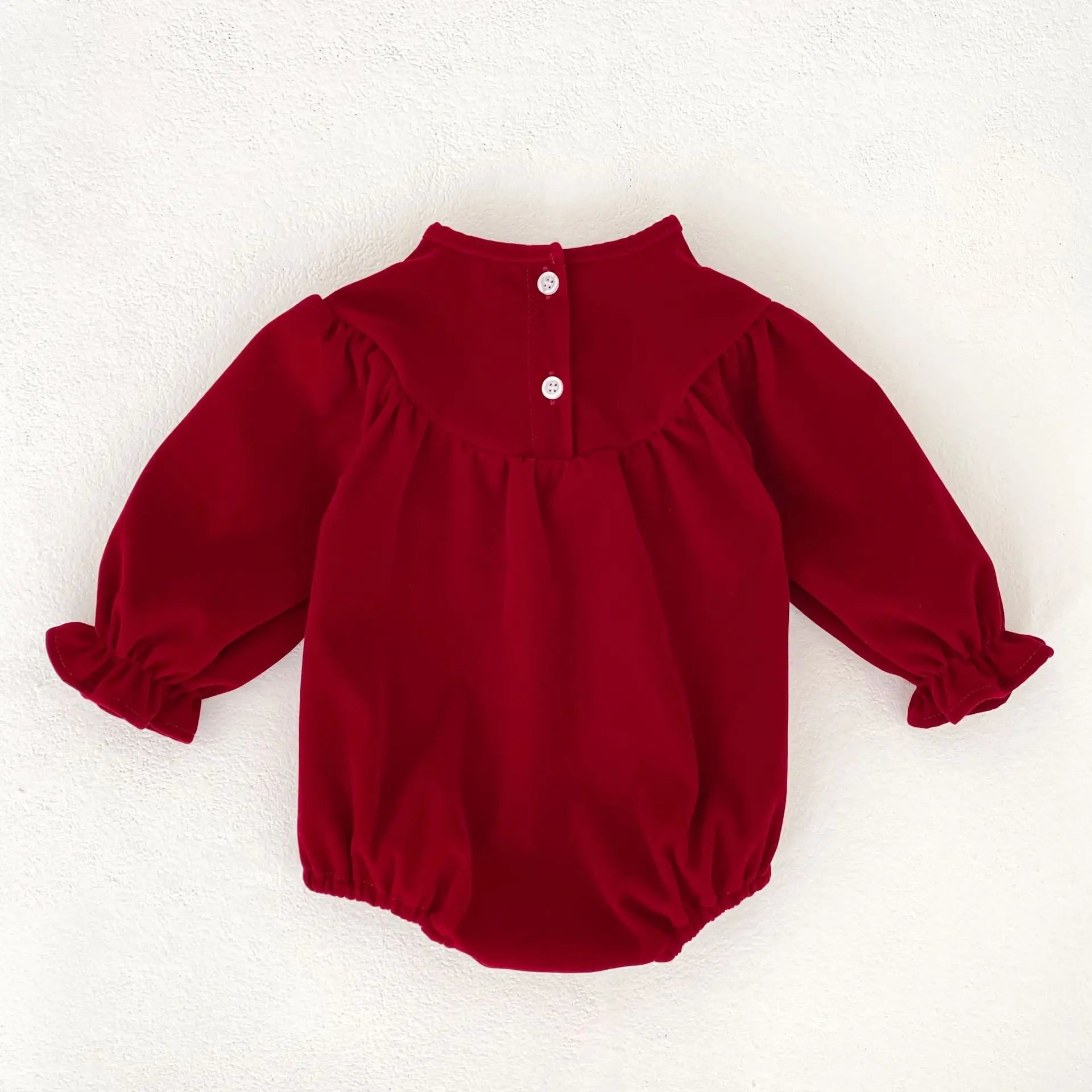 2025 Christmas 0-24M Baby Girls Jumpsuit Casual Bow Embroidered Long Sleeves Newborn Romper Christmas Party Toddler Cute Clothes