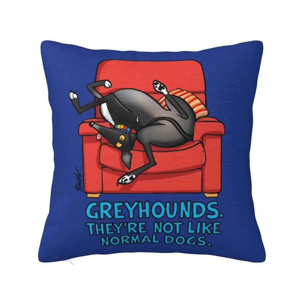 Custom Cute Whippet Greyhound Pillow Case Decor Home Hound Dog Luxury Cushion Cover Car Pillowcase
