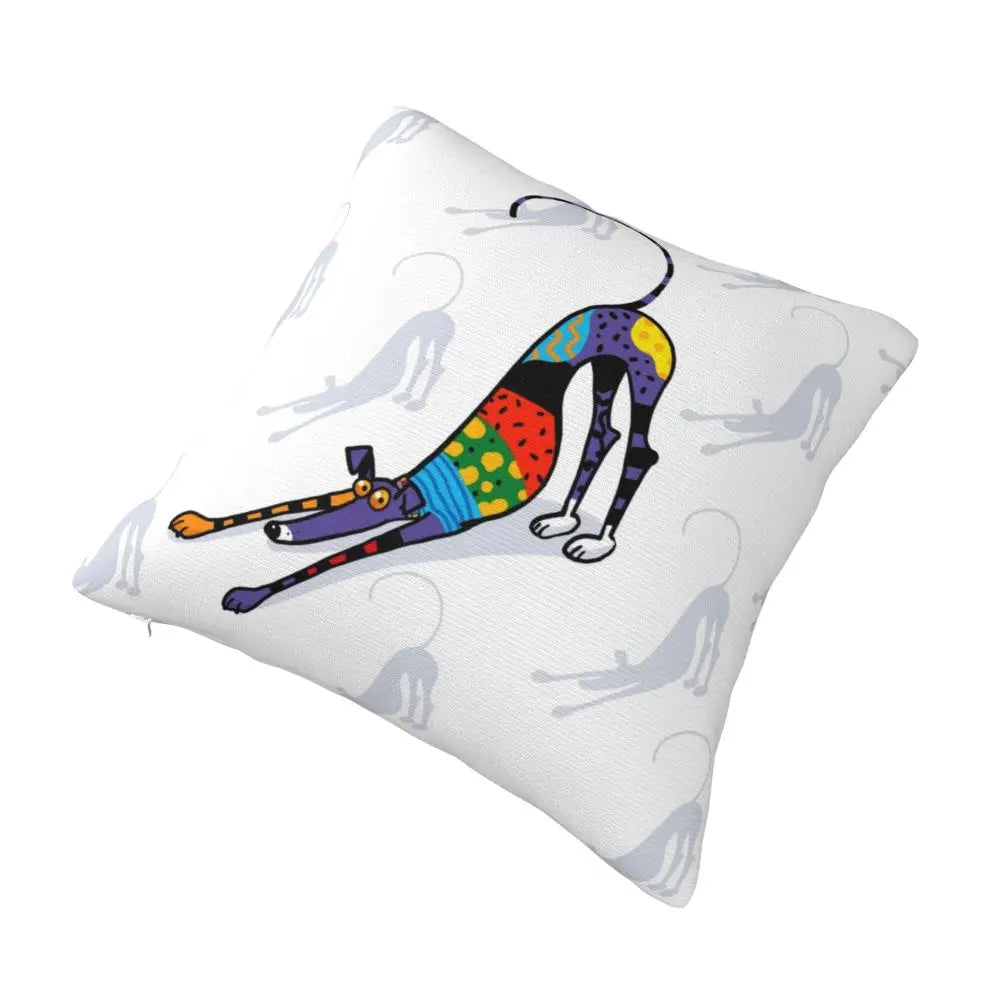 Custom Cute Whippet Greyhound Pillow Case Decor Home Hound Dog Luxury Cushion Cover Car Pillowcase