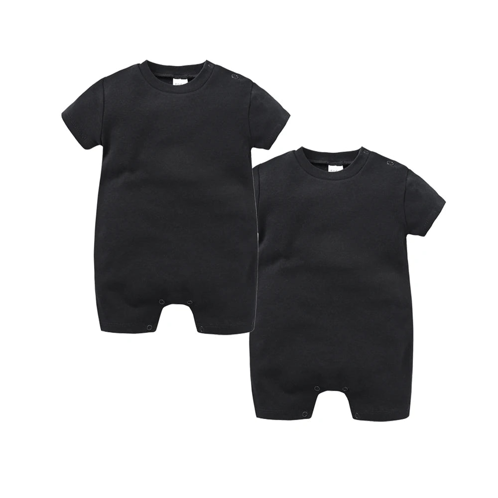 Kavkas 2 Pcs a set Baby Boy Girls Rompers Short Sleeve O-Neck 100% Cotton Summer Infant Clothes