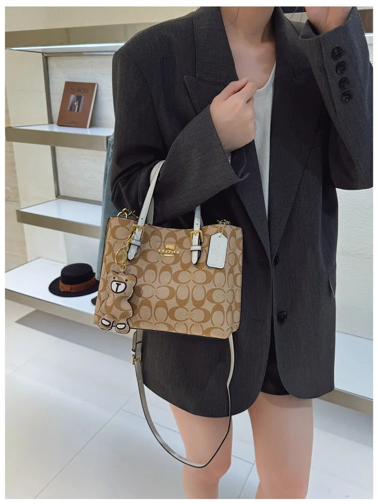 Designer New Luxury Fashion Handbag Women Casual Large Capacity Tote Bag Trendy Print Shoulder Crossbody Purse