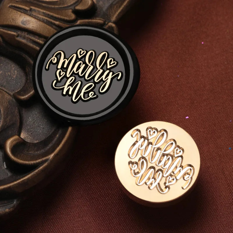 English Blessings Seal Head Wax Stamp Envelope Sealin Greeting Card Gifts Wedding Invitation,Thank You/Good Luck/Best Wishes