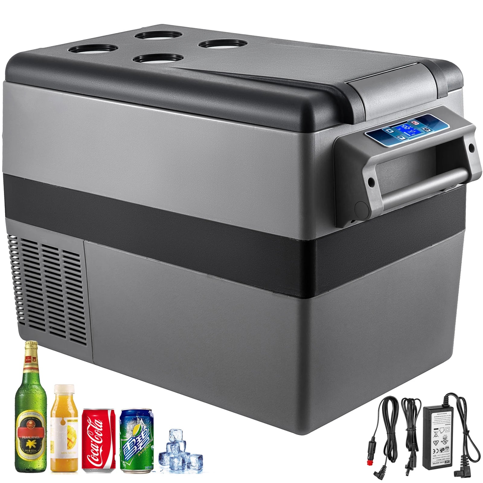 SucceBuy 20L 22L 35L 45L 55L Car Refrigerator Mini Fridge Freezer Portable Compressor Cooler DC 110-240V Ice Box for Camping