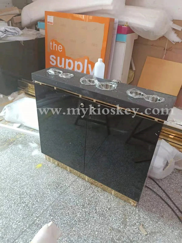 Table de travail de coiffeur avec évier | Station de coupe de cheveux | Établi de salon de coiffure