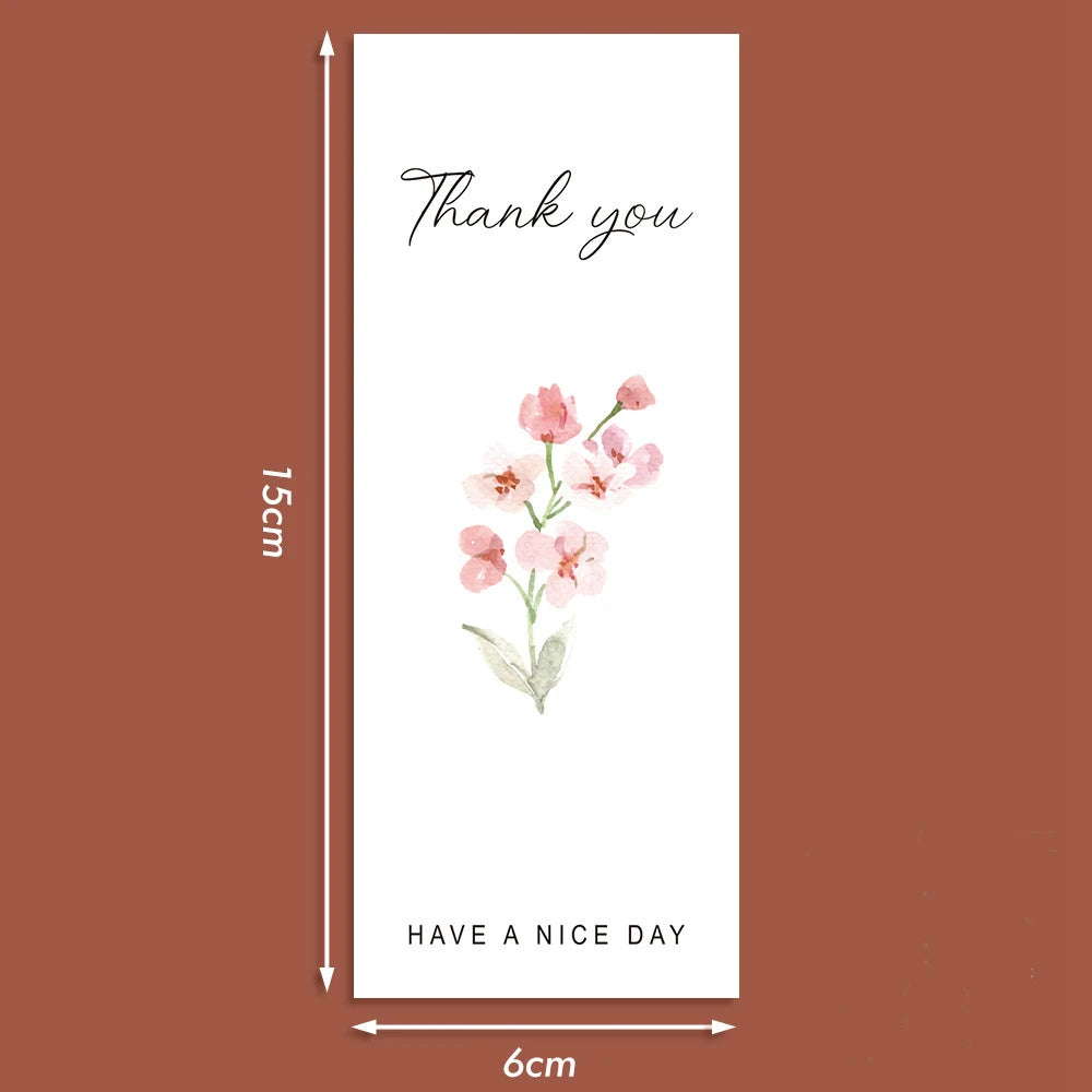 50pcs Flower Thank You Stickers Seal Labels For Gift Or Commodity Decor Stickers Small Business Packaging Sealing Stickers