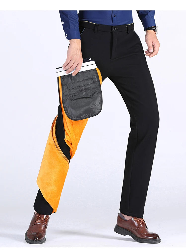 Pantalon chaud droit slim épaissi collection hiver 2025