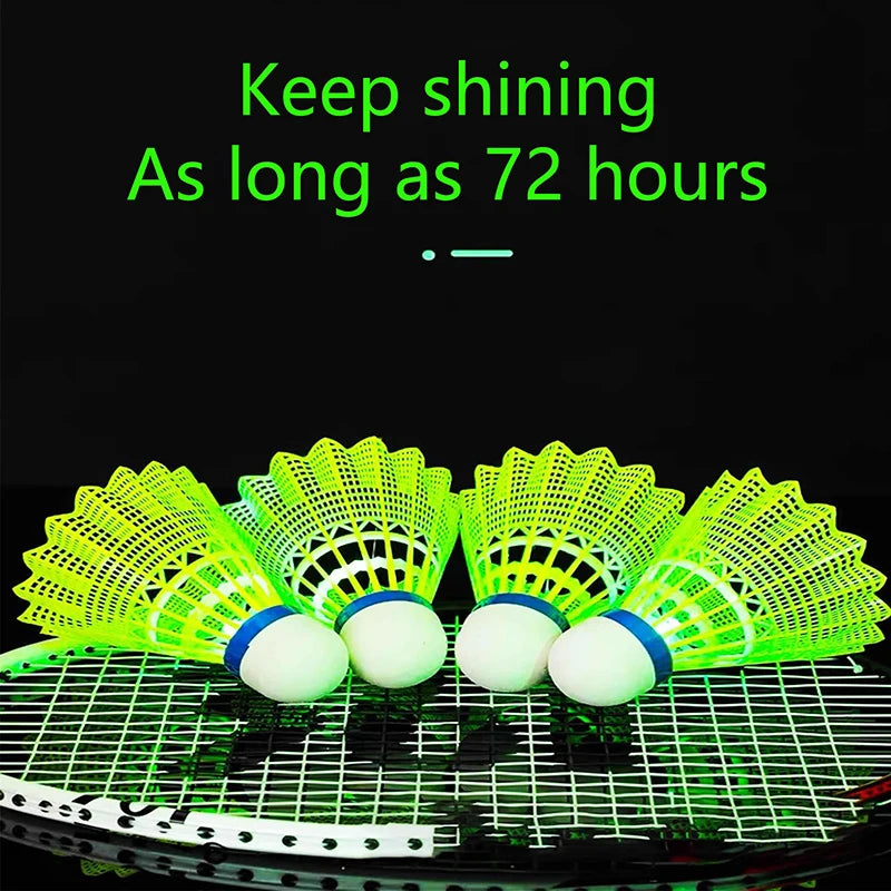 5/10Pcs LED Badminton Lighting Balls Luminous Badminton Shuttlecocks Sports Night Glowing Training Badminton Balls Dark Games