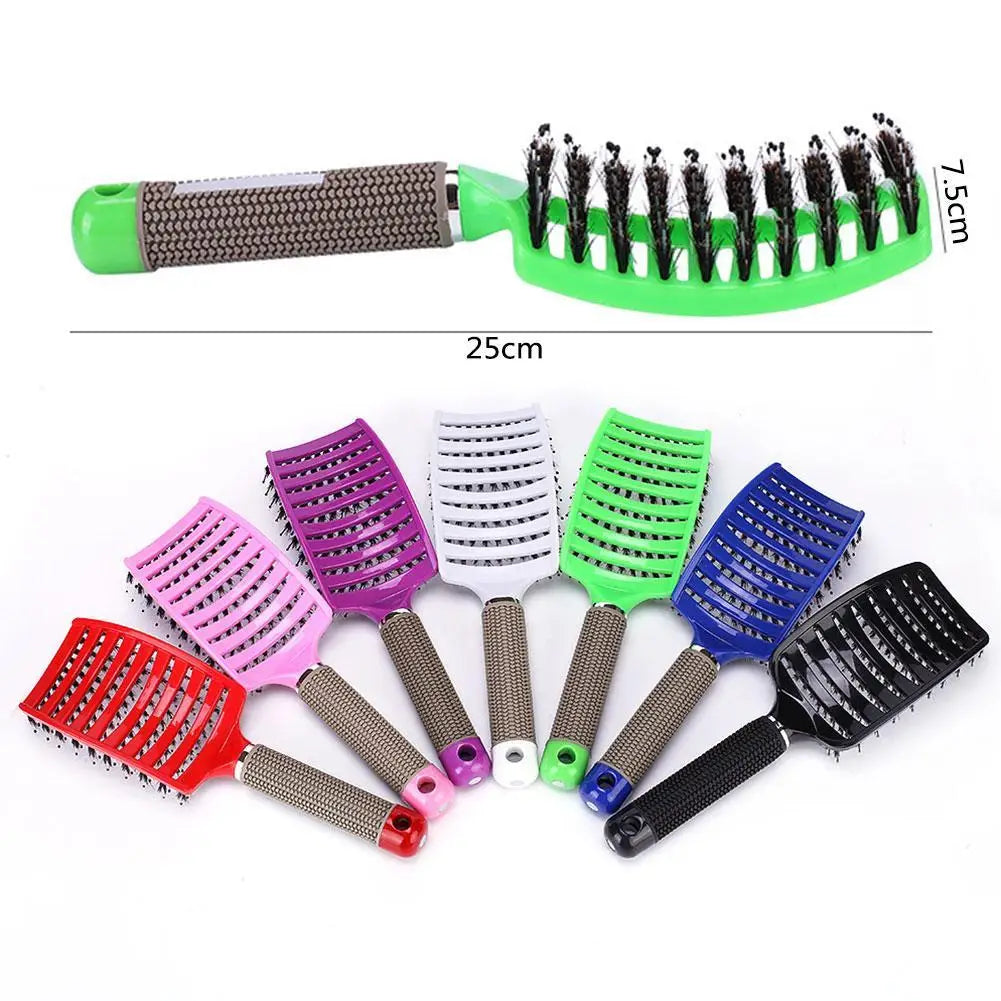Brosse à cheveux, cheveux bouclés ou mouillés pour femmes, peigne de massage du cuir chevelu, outils de coiffure de salon pour femmes