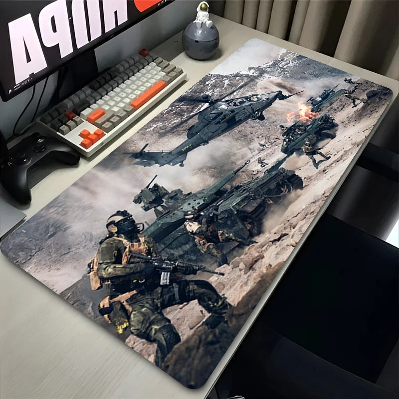 New Gaming Mousepad E-sports B-Battlefield 6 Keyboard Pad Large Game Accessories Lock Edge Desk Mat HD Non-slip Rubber Mouse Pad