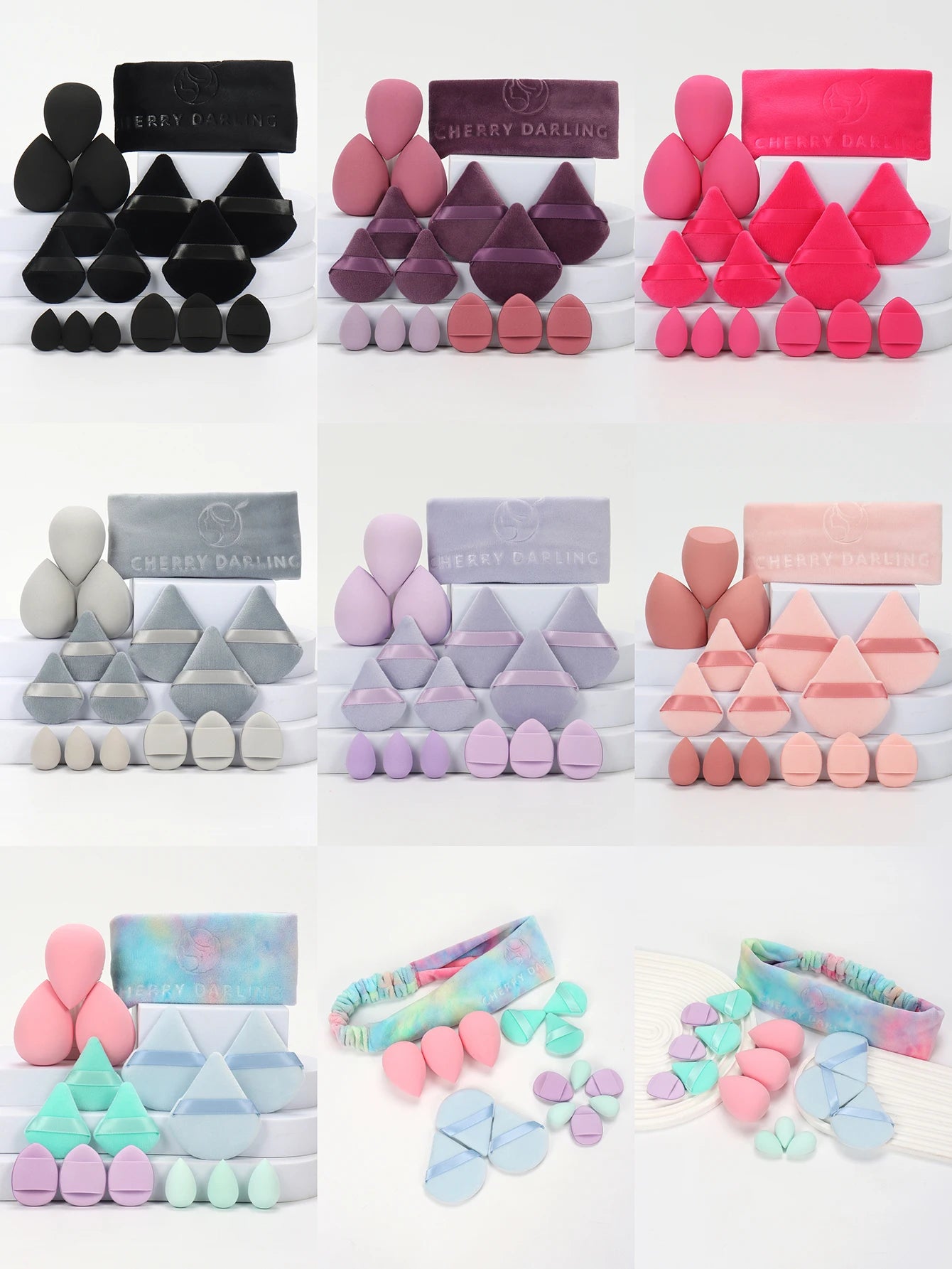 Casual Hairband 16-Piece Set, Face Wash, Facial Cleansing, Makeup Removal, Travel, Suitable for All Skin Types