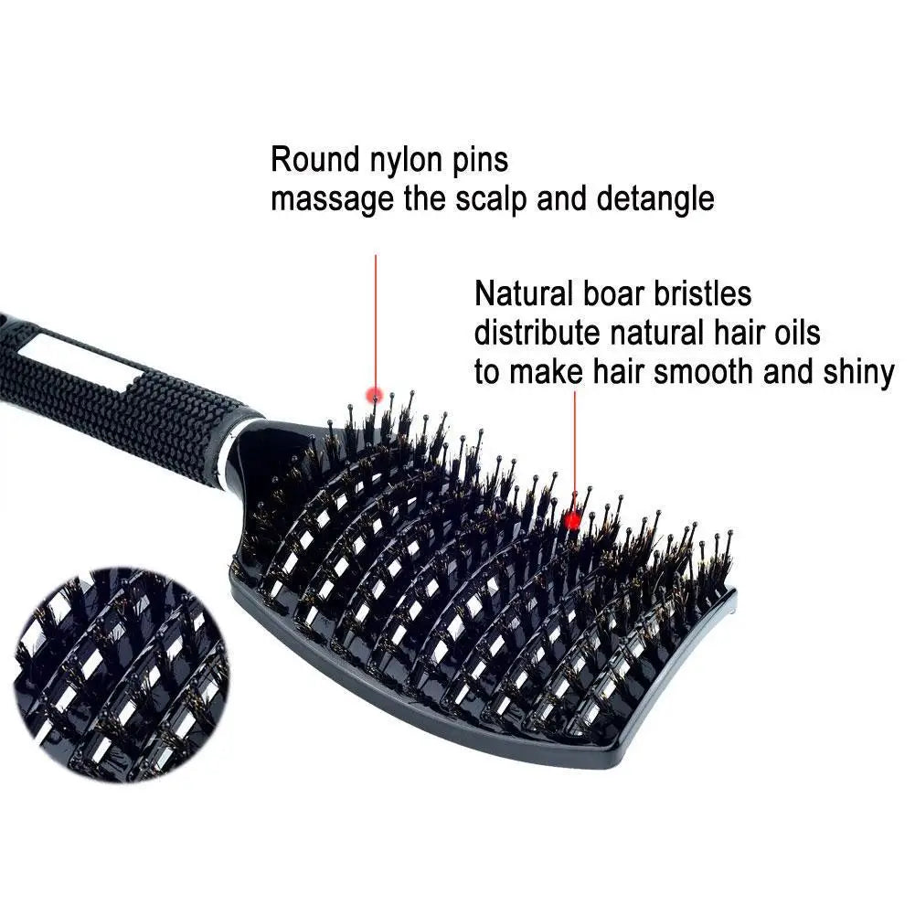 Brosse à cheveux, cheveux bouclés ou mouillés pour femmes, peigne de massage du cuir chevelu, outils de coiffure de salon pour femmes
