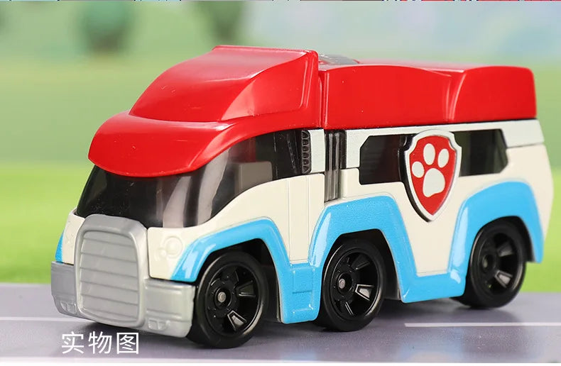 Original Paw Patrol True Metal Series Peek A View Vehicle Ryder Headquarters Patrol Car Movie Collectible Classic Kid Toys Gifts