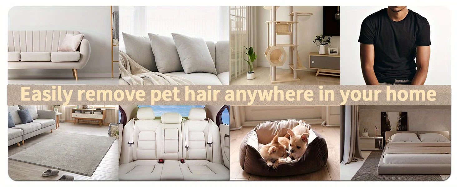 Reusable Pet Lint Roller - Dog Cat Hair Remover Roller, Easy to Clean Fur Removal Tool for Clothes Furniture,