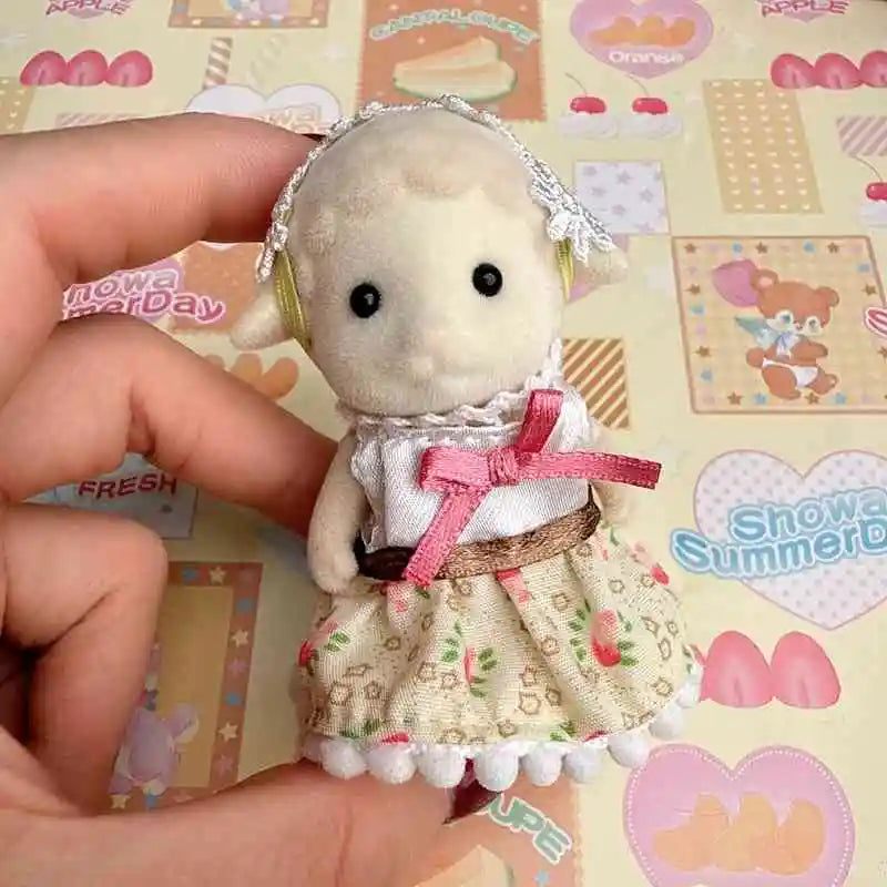 Original Japanese Sylvanian Families New Home Toy Chaisan Flocking Mini Cute Ornament In Stock Doll Toys Kids Gifts