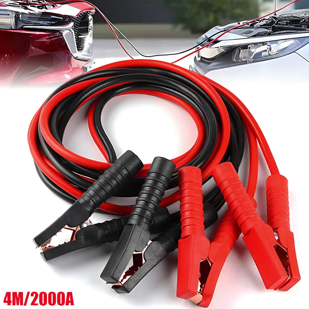 4/4.5/6M 2000/3000AMP Car Emergency Power Start Cables Power Relay Alligator Clamp Ignition Battery Jump Cable