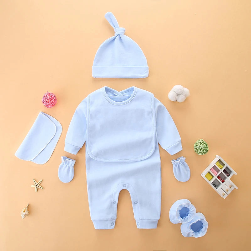 Set of clothes for newborn baby, pure cotton, full moon gift