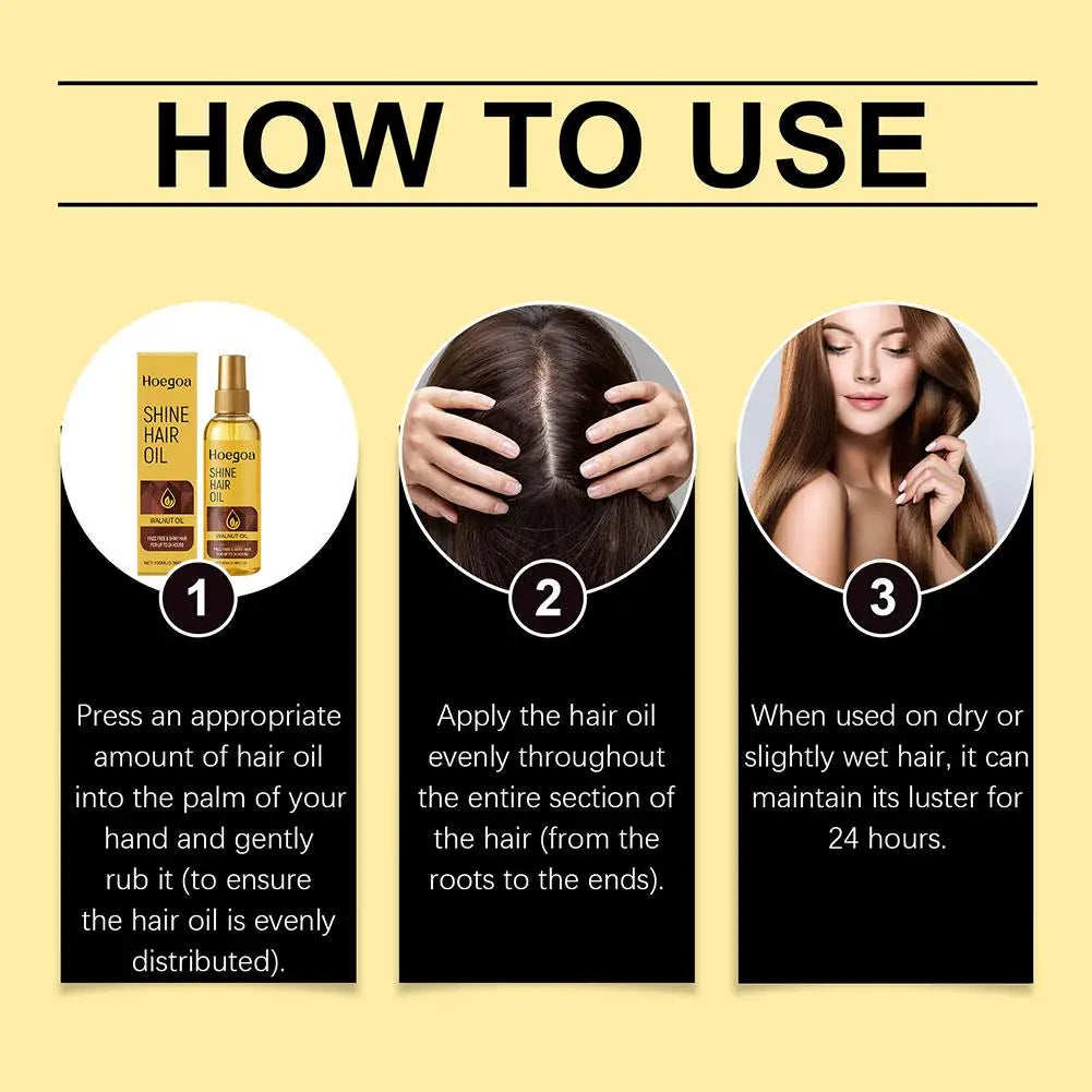 Natural Walnut Oil Promotes Healthy Hair Thickens and Extends Massage Pure Moisturizing Oil For Hair