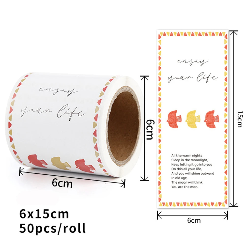 50pcs Flower Thank You Stickers Seal Labels For Gift Or Commodity Decor Stickers Small Business Packaging Sealing Stickers