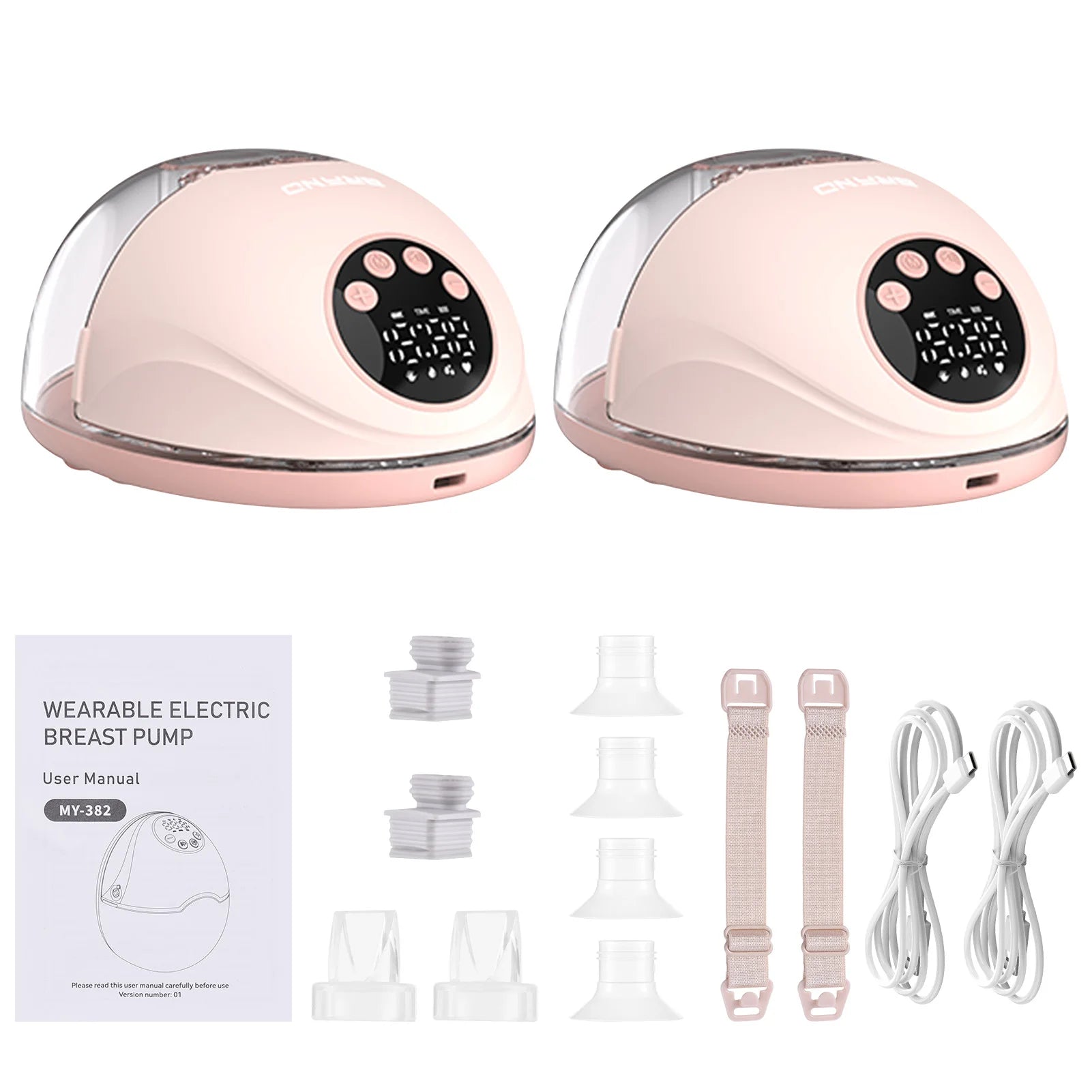 Hands Free Breast Pump 4 Modes 12Levels Auto Stop Wearable Breast Pump BPA-free Safe Double-Sealed Electric Cordless Breast Pump