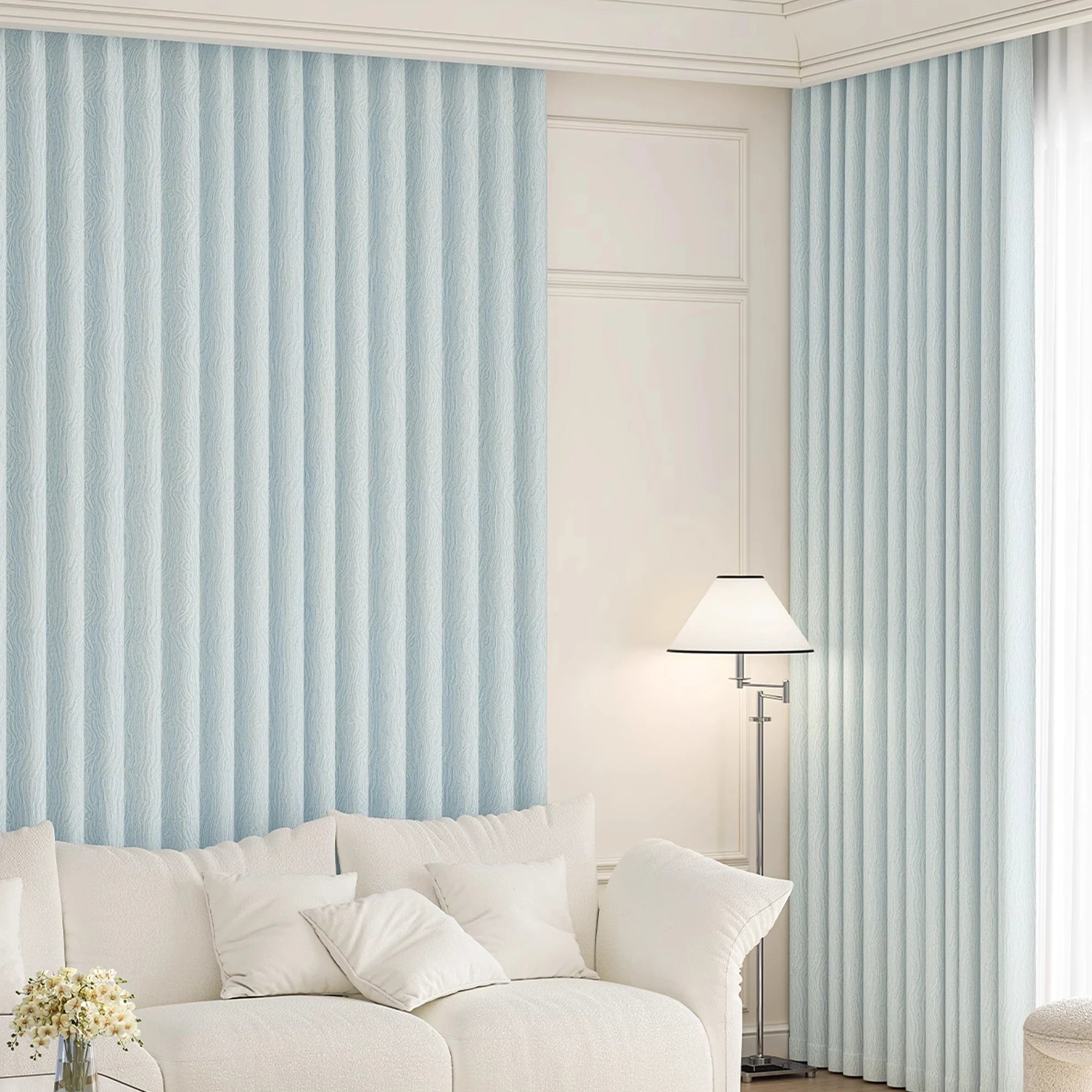 Modern Light Luxury Style High-end Texture Screen Curtain Window Screen Living Room Bedroom Balcony Light-transmitting