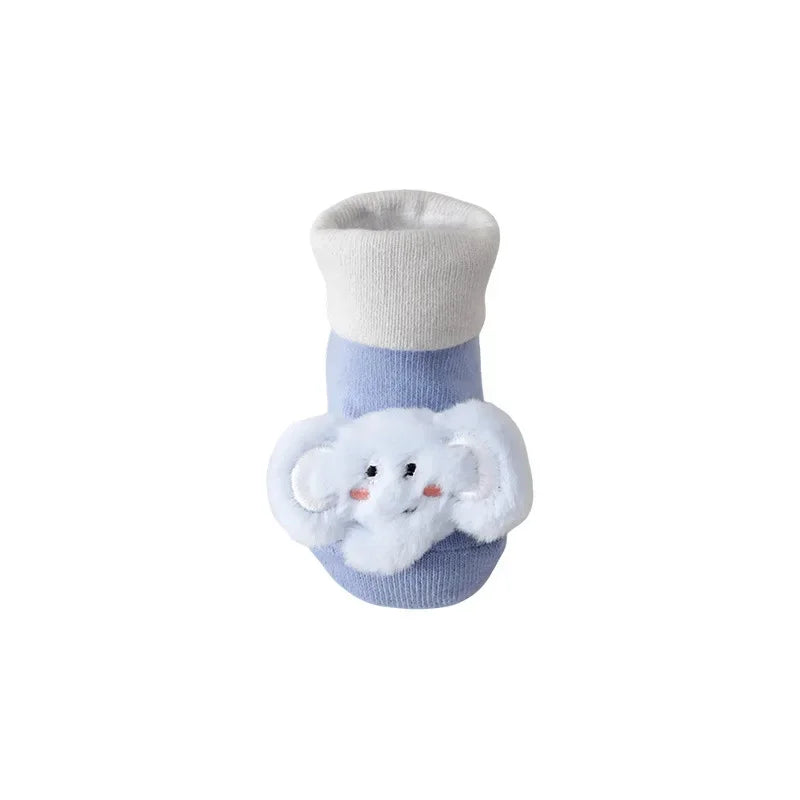 Winter Warm Baby Socks Cute Cartoon Animals Baby Boys Girls Mid Tube Sock Newborn Infant Non-slip Floor Socks