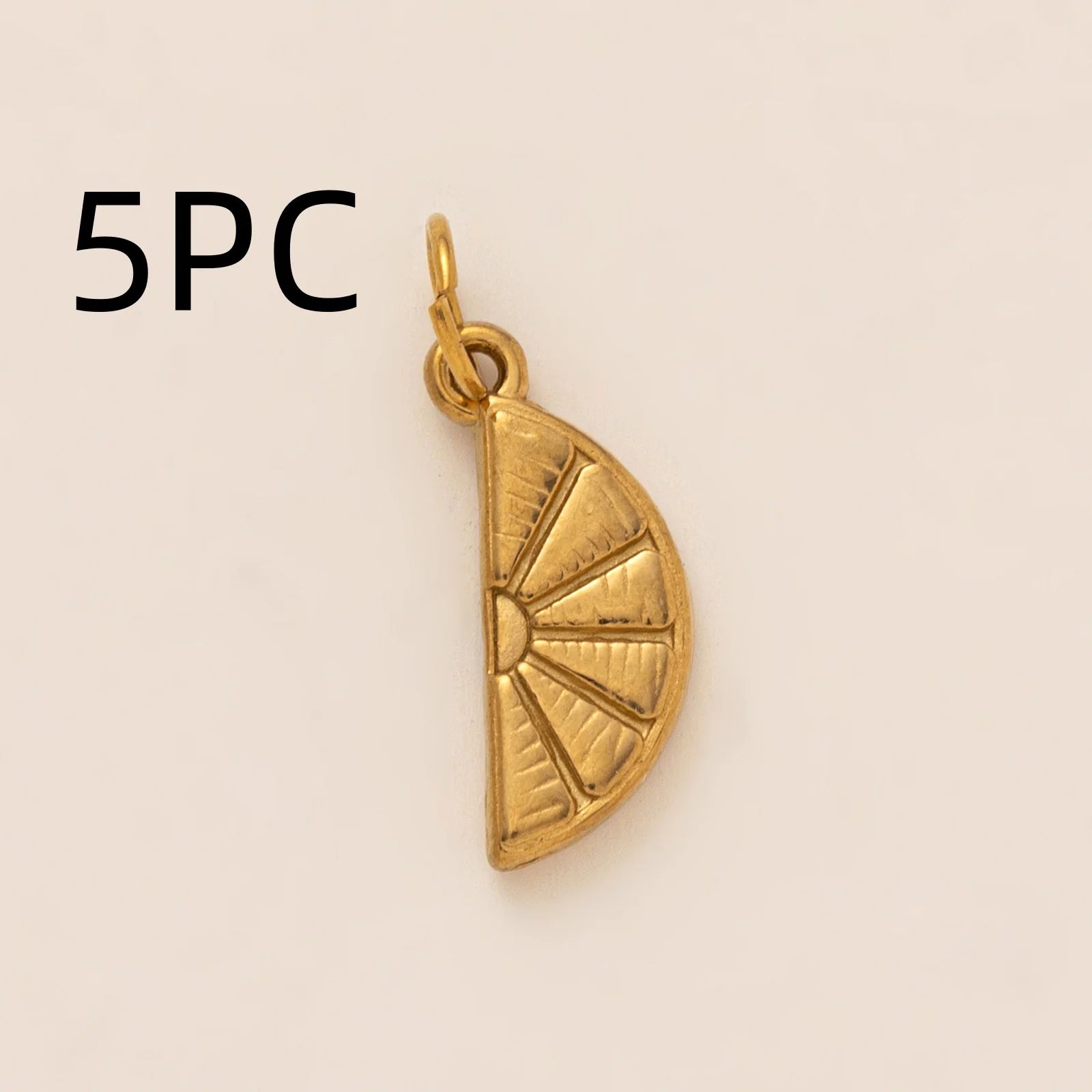 Wholesale 5pcs/lot 18K gold-plated DIY enamel stainless steel pendant, colorful fruit and food handmade jewelry accessories