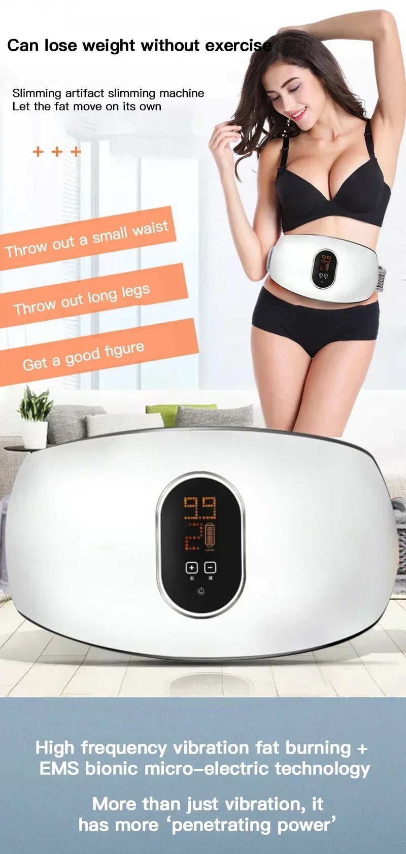 Slimming Machine Lose Weight Big Belly Whole Body Thin Waist Stovepipe Fat Burning Abdominal Massage Fitness Equipment Portable