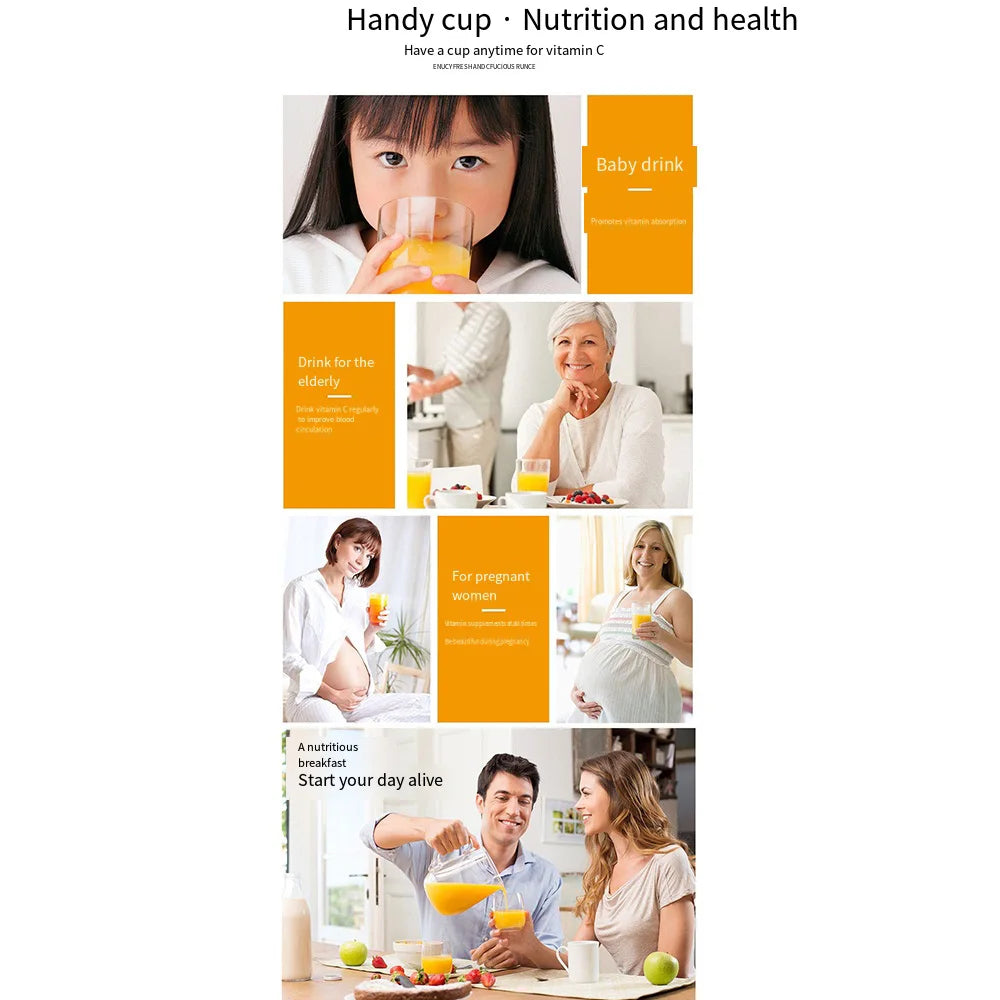 110V 220V Electric Juicer Portable Blender Stainless Steel Hand Press Squeezer 400ML Fruit Mixer Machine Kitchen Juice Maker 믹서기