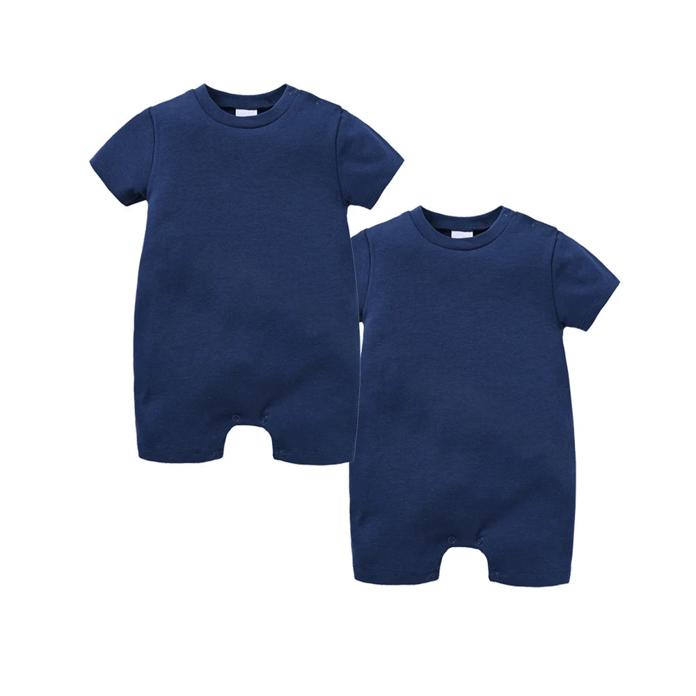 Kavkas 2 Pcs a set Baby Boy Girls Rompers Short Sleeve O-Neck 100% Cotton Summer Infant Clothes
