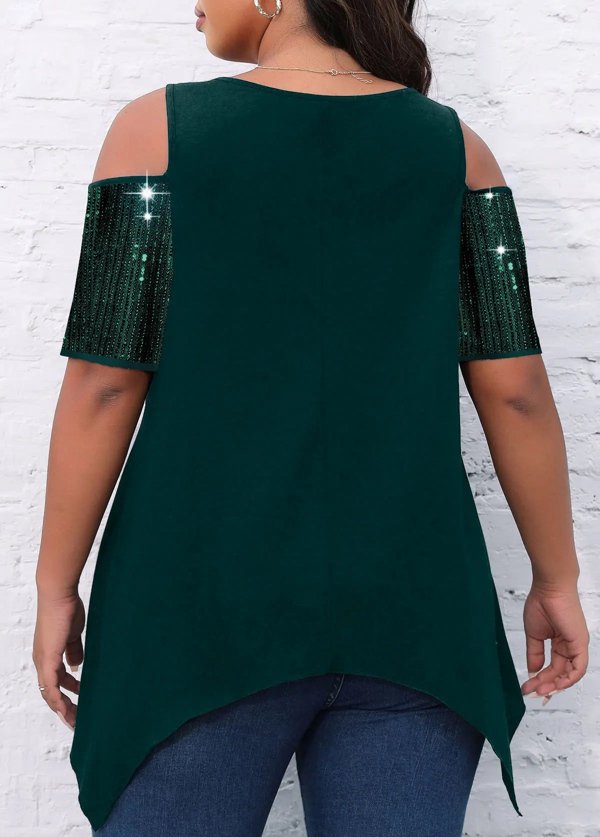 Fashion Women Sexy Shirts Vintage Summer Big Large Beads Hole Ruffles Tees Blouse Top Loose Casual Short Sleeve Tops S-6XL