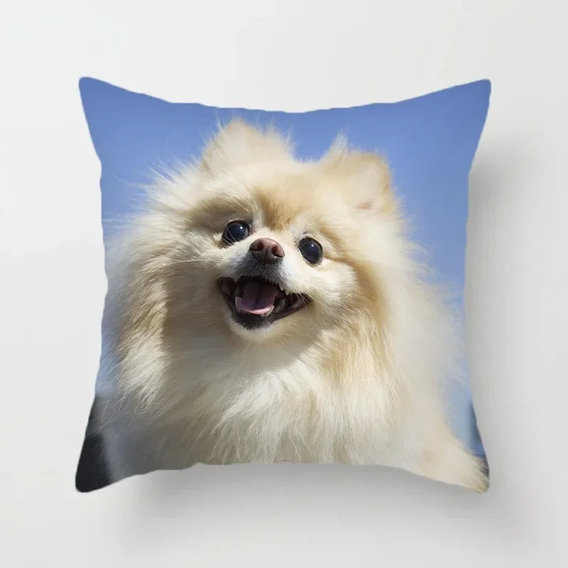 Golden Retriever Pet Dog Pattern Printed Pillow Cover Fashionable Luxury Home Decoration Office Seat Cushion Cover