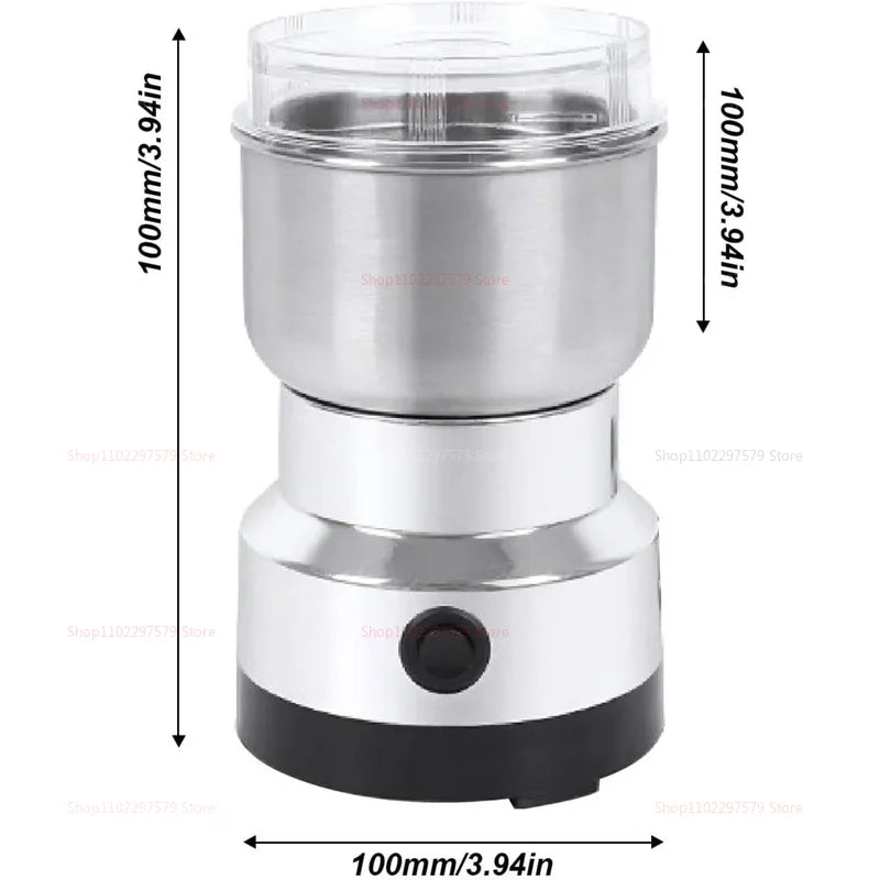 220V/110V Electric Coffee Spice Grinder 4-Blade Mini Grain Mill 300ml Ultra-Fine Baby Food Maker Handheld Kitchen Appliance