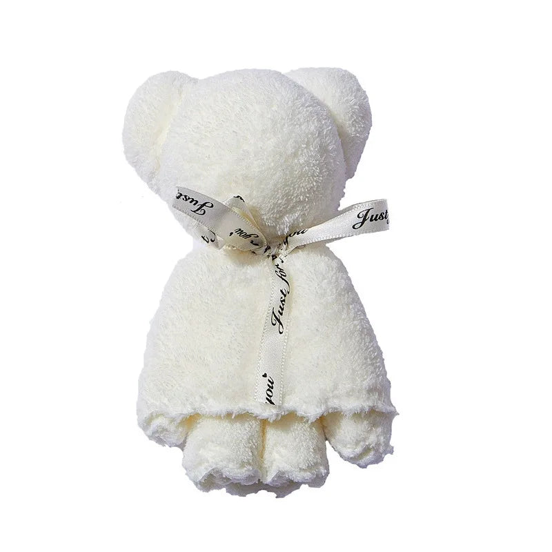 منشفة دب تذكارية لحفلات الزفاف، هدية صغيرة، منشفة دب من الصوف المرجاني، هدايا زفاف للضيوف، هدية عيد الشكر لوصيفة العروس بكميات كبيرة