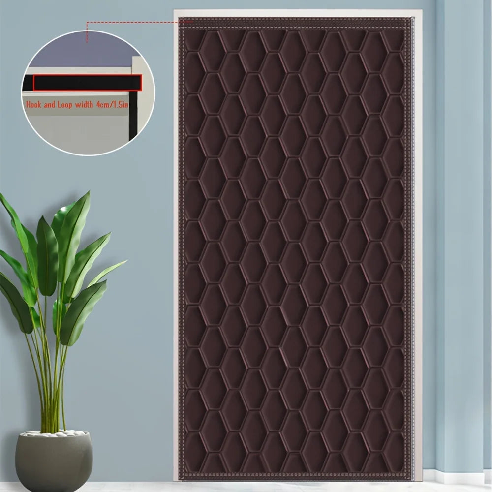 Winter Home Solid Color Door Curtains Are Soundproof and Cold Resistant,providing A Convenient  Fashionable Style for Warm Homes