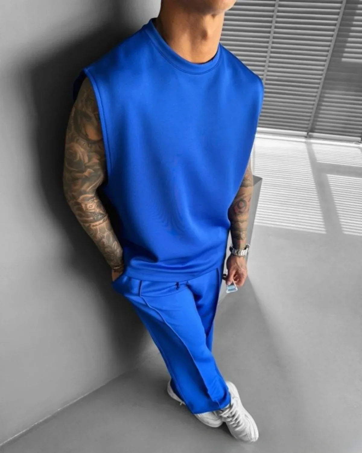 Tenue de sport unie d'été sans manches collection 2025