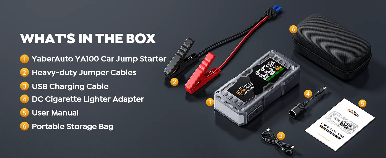 Yaber 4000A Car Jump Starter Power Bank Portable Car Battery Emergency Boosters Starting Device Car Starter 2025