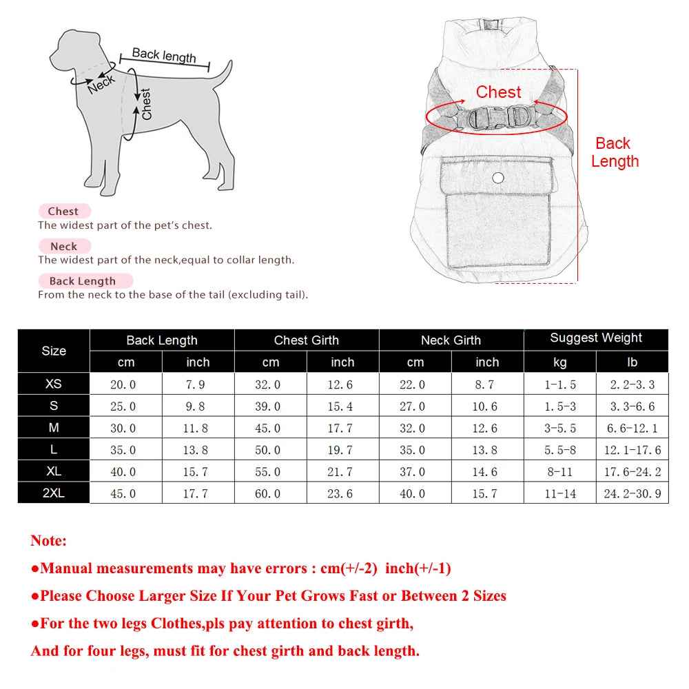 Warm Dog Coat For Autumn Winter Windproof Dogs Jacket With Harness Outdoor Waterproof Puppy Jacket For Small Medium Dogs Bulldog