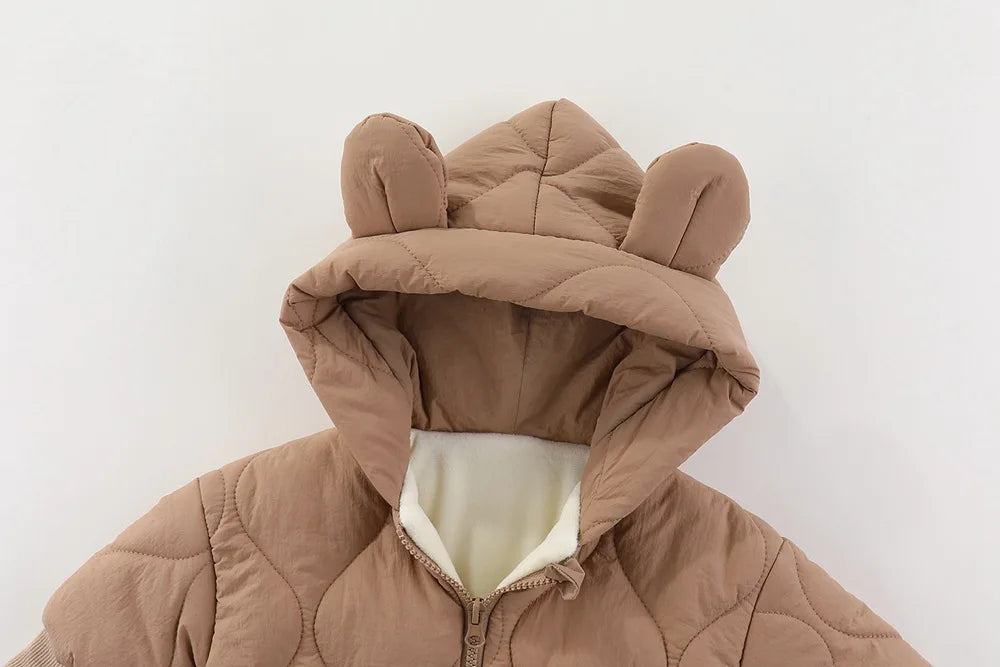 Baby Jumpsuit winter New plush and thick cotton clothing for Newborns crawling Clothes for infants and young baby outdoor clothe