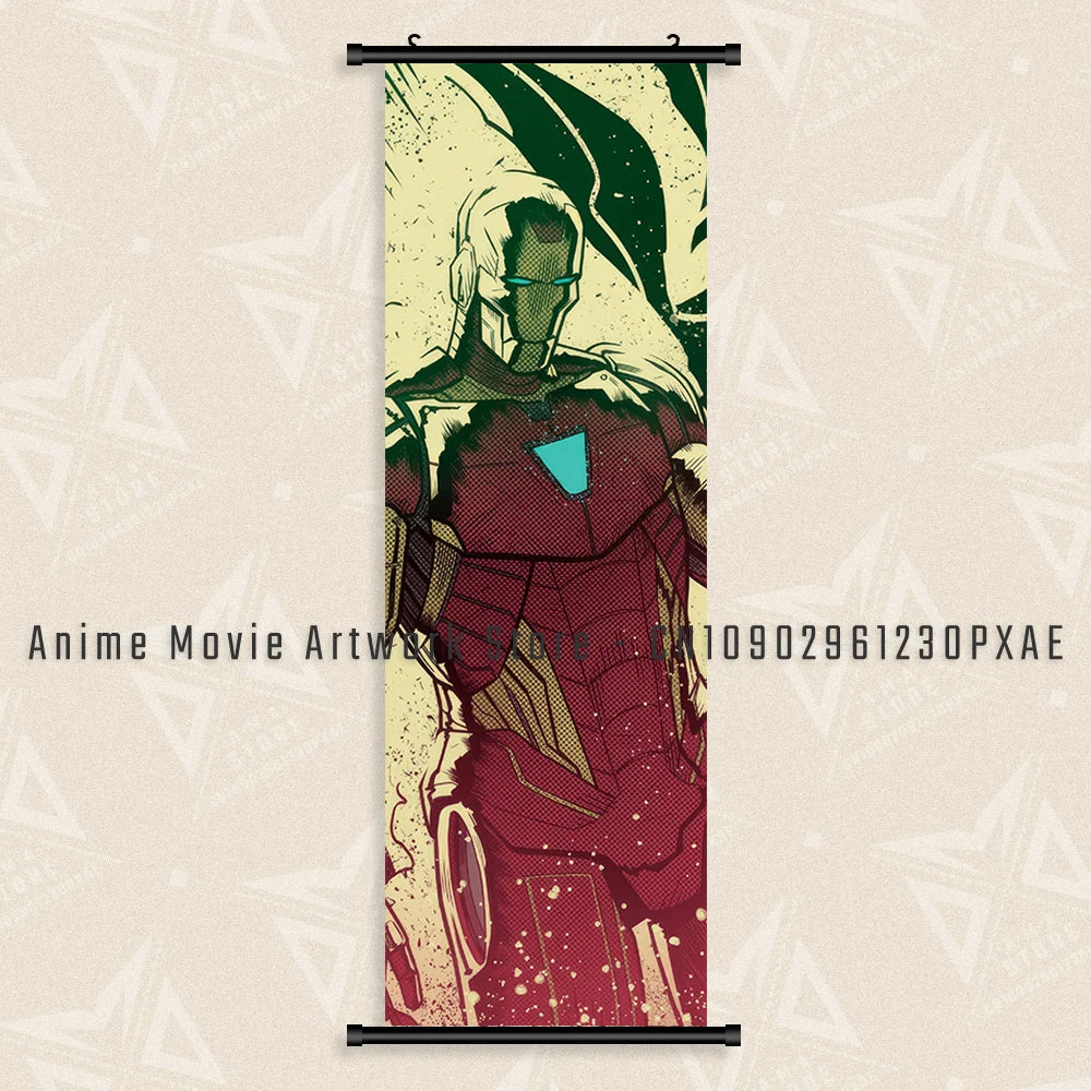 Marvel The Avengers Wall Art Scrolls Pictures Movie Characters Poster Hanging Painting Iron Man Canvas Print Home Decor Mural