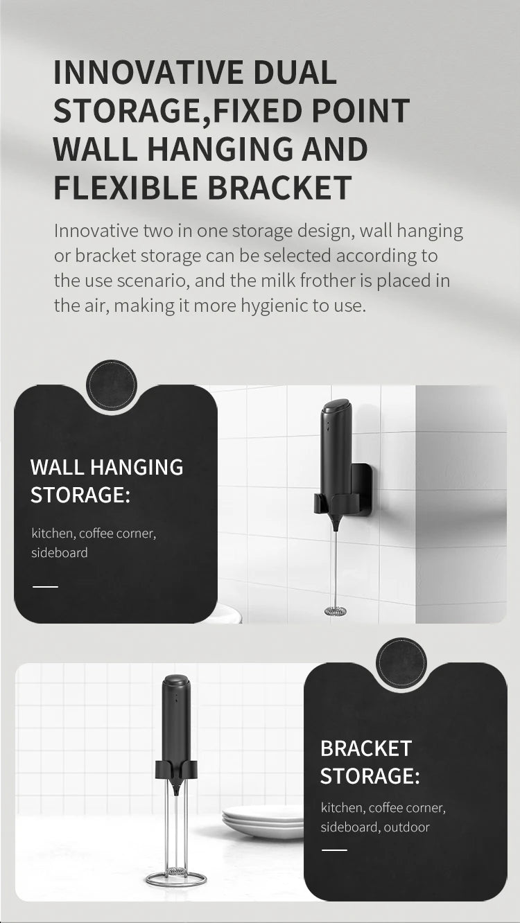 Wireless Electric Milk Frother Whisk Egg Beater USB Rechargeable Handheld Coffee Blender Milk Shaker Mixer Foamer Food Blender